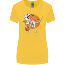 Dinosaur Halloween T-Rex Womens Wider Cut T-Shirt Yellow