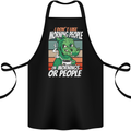 Dinosaur I Don't Like Morning People Funny Cotton Apron 100% Organic Black