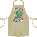 Dinosaur I Don't Like Morning People Funny Cotton Apron 100% Organic Khaki