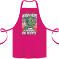 Dinosaur I Don't Like Morning People Funny Cotton Apron 100% Organic Pink