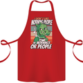 Dinosaur I Don't Like Morning People Funny Cotton Apron 100% Organic Red