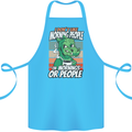 Dinosaur I Don't Like Morning People Funny Cotton Apron 100% Organic Turquoise