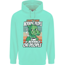 Dinosaur I Don't Like Morning People Funny Mens 80% Cotton Hoodie Peppermint
