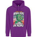 Dinosaur I Don't Like Morning People Funny Mens 80% Cotton Hoodie Purple
