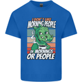 Dinosaur I Don't Like Morning People Funny Mens Cotton T-Shirt Tee Top Royal Blue