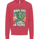Dinosaur I Don't Like Morning People Funny Mens Sweatshirt Jumper Heliconia