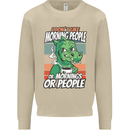Dinosaur I Don't Like Morning People Funny Mens Sweatshirt Jumper Sand
