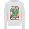 Dinosaur I Don't Like Morning People Funny Mens Sweatshirt Jumper White