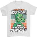 Dinosaur I Don't Like Morning People Funny Mens T-Shirt Cotton Gildan White