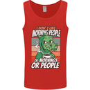 Dinosaur I Don't Like Morning People Funny Mens Vest Tank Top Red