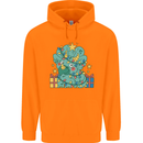 Dinosaur Triceratops Funny Christmas Tree Childrens Kids Hoodie Orange
