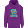 Dinosaur Triceratops Funny Christmas Tree Childrens Kids Hoodie Purple