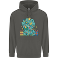 Dinosaur Triceratops Funny Christmas Tree Childrens Kids Hoodie Storm Grey
