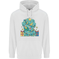 Dinosaur Triceratops Funny Christmas Tree Childrens Kids Hoodie White