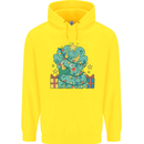 Dinosaur Triceratops Funny Christmas Tree Childrens Kids Hoodie Yellow
