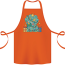 Dinosaur Triceratops Funny Christmas Tree Cotton Apron 100% Organic Orange