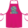 Dinosaur Triceratops Funny Christmas Tree Cotton Apron 100% Organic Pink