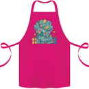 Dinosaur Triceratops Funny Christmas Tree Cotton Apron 100% Organic Pink