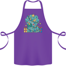 Dinosaur Triceratops Funny Christmas Tree Cotton Apron 100% Organic Purple