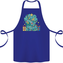 Dinosaur Triceratops Funny Christmas Tree Cotton Apron 100% Organic Royal Blue