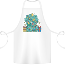 Dinosaur Triceratops Funny Christmas Tree Cotton Apron 100% Organic White