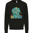 Dinosaur Triceratops Funny Christmas Tree Kids Sweatshirt Jumper Black