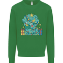 Dinosaur Triceratops Funny Christmas Tree Kids Sweatshirt Jumper Irish Green