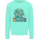 Dinosaur Triceratops Funny Christmas Tree Kids Sweatshirt Jumper Peppermint