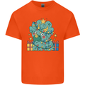 Dinosaur Triceratops Funny Christmas Tree Kids T-Shirt Childrens Orange