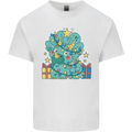 Dinosaur Triceratops Funny Christmas Tree Kids T-Shirt Childrens White