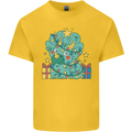 Dinosaur Triceratops Funny Christmas Tree Kids T-Shirt Childrens Yellow