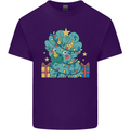 Dinosaur Triceratops Funny Christmas Tree Mens Cotton T-Shirt Tee Top Purple