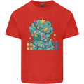 Dinosaur Triceratops Funny Christmas Tree Mens Cotton T-Shirt Tee Top Red