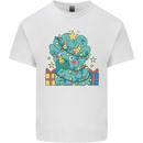 Dinosaur Triceratops Funny Christmas Tree Mens Cotton T-Shirt Tee Top White