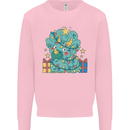 Dinosaur Triceratops Funny Christmas Tree Mens Sweatshirt Jumper Light Pink