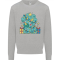 Dinosaur Triceratops Funny Christmas Tree Mens Sweatshirt Jumper Sports Grey