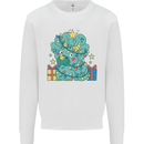 Dinosaur Triceratops Funny Christmas Tree Mens Sweatshirt Jumper White