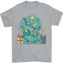 Dinosaur Triceratops Funny Christmas Tree Mens T-Shirt 100% Cotton Sports Grey