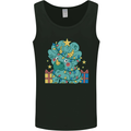 Dinosaur Triceratops Funny Christmas Tree Mens Vest Tank Top Black
