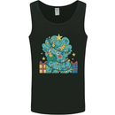 Dinosaur Triceratops Funny Christmas Tree Mens Vest Tank Top Black