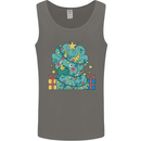 Dinosaur Triceratops Funny Christmas Tree Mens Vest Tank Top Charcoal