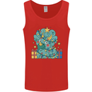 Dinosaur Triceratops Funny Christmas Tree Mens Vest Tank Top Red
