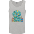 Dinosaur Triceratops Funny Christmas Tree Mens Vest Tank Top Sports Grey