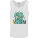 Dinosaur Triceratops Funny Christmas Tree Mens Vest Tank Top White