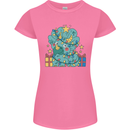 Dinosaur Triceratops Funny Christmas Tree Womens Petite Cut T-Shirt Azalea