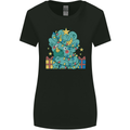 Dinosaur Triceratops Funny Christmas Tree Womens Wider Cut T-Shirt Black
