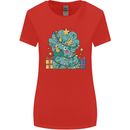 Dinosaur Triceratops Funny Christmas Tree Womens Wider Cut T-Shirt Red