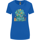 Dinosaur Triceratops Funny Christmas Tree Womens Wider Cut T-Shirt Royal Blue