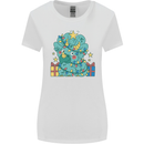 Dinosaur Triceratops Funny Christmas Tree Womens Wider Cut T-Shirt White