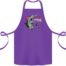 Dinosaurs T-Rex I'm Rexy and I Know It Sexy Cotton Apron 100% Organic Purple
